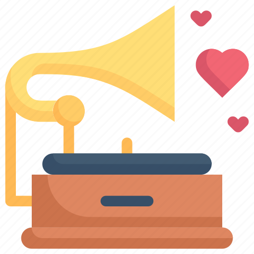 Couple, gramophone on love, love, marriage, music, party, wedding day icon - Download on Iconfinder