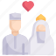 bride and groom, couple, love, marriage, muslim wedding, party, wedding day 