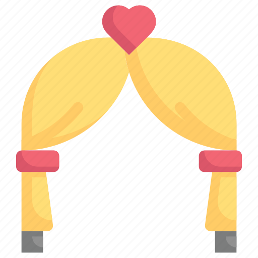 Couple, curtain, love, marriage, party, wedding arch, wedding day icon - Download on Iconfinder
