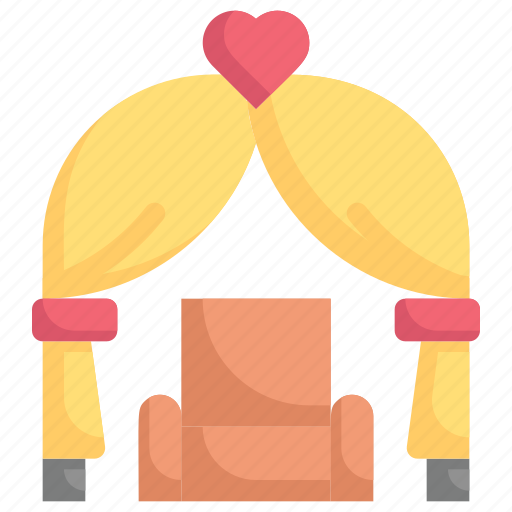 Aisle, couple, love, marriage, party, wedding chair in wedding arch, wedding day icon - Download on Iconfinder