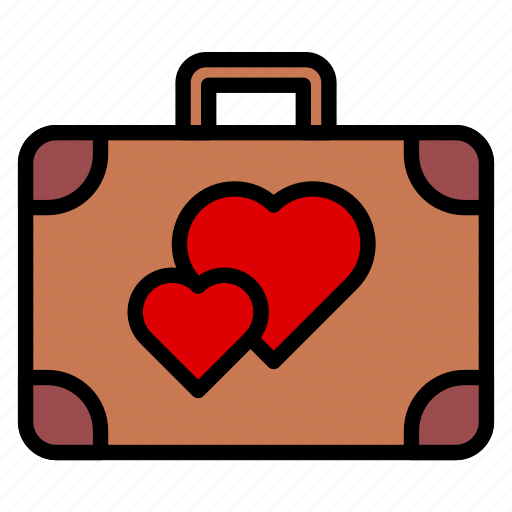 Honeymoon, love, luggage, travel, wedding icon - Download on Iconfinder