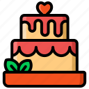 wedding, cake, bride, dessert, groom
