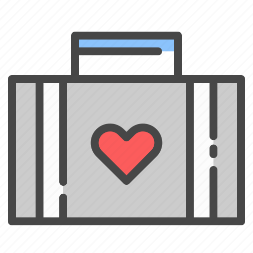 Honeymoon, love, marriage, suitcase, travel, wedding icon - Download on Iconfinder