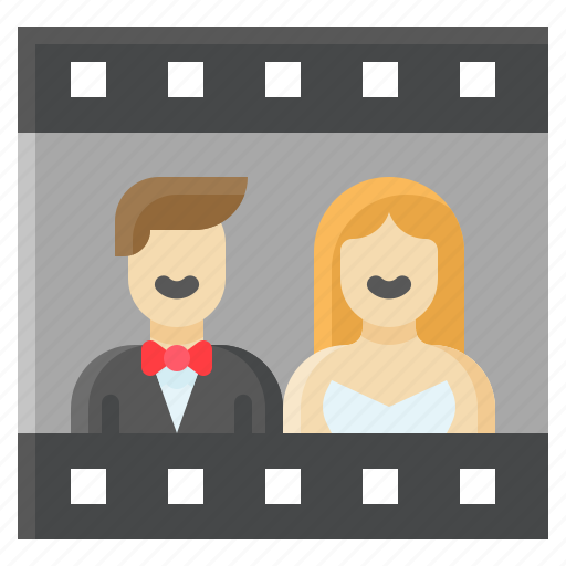 Ceremony, couple, film, love, marriage, movie, wedding icon - Download on Iconfinder