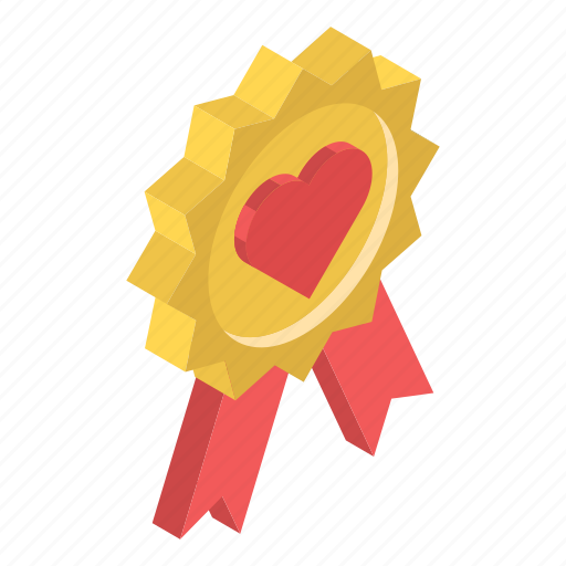 Award badge, heart award, love award, love badge, valentine badge icon - Download on Iconfinder