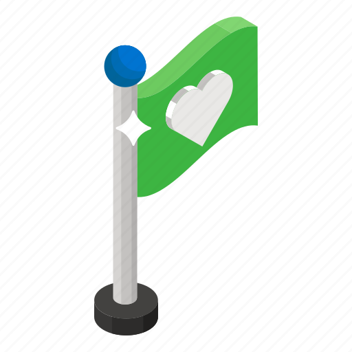 Banner, flagpole, heart flag, love flag, streamer icon - Download on Iconfinder