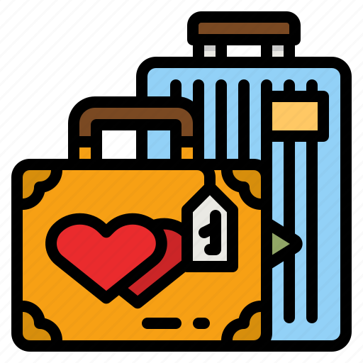 Honeymoon, travel, trip, love, luggage icon - Download on Iconfinder