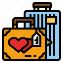 honeymoon, travel, trip, love, luggage