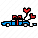 car, wedding, love, romantic, transportation