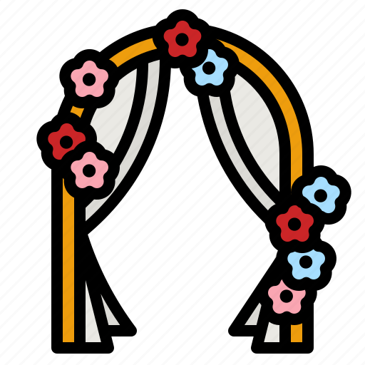 Decoration, wedding, arch, flower, door icon - Download on Iconfinder