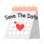 date, calendar, wedding, heart, marriage, romance, love, event 