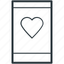 heart sign, love message, love sign, love symbol, mobile communication, mobile screen, mobility