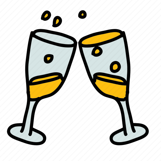 Celebration, champagne, glasses, wedding icon - Download on Iconfinder