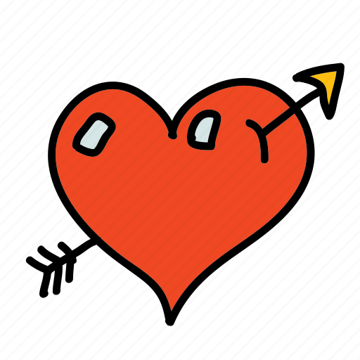 Arrow, heart, pierce, wedding icon - Download on Iconfinder