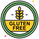 gluten, gluten free, gluten free label, label, sticker 