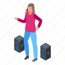 weekend, music, party, isometric