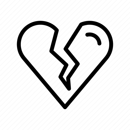 Broken, heart, broken heart, breakup, separation, divorce icon - Download on Iconfinder