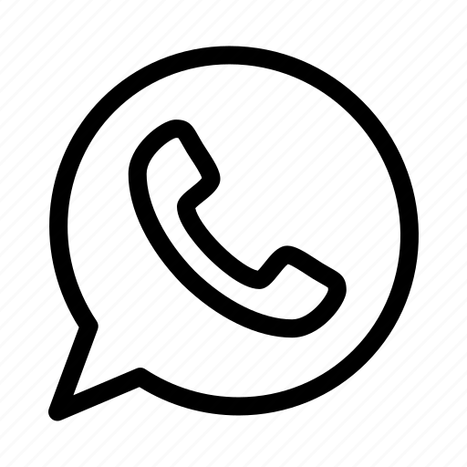 whatsapp black and white logo png