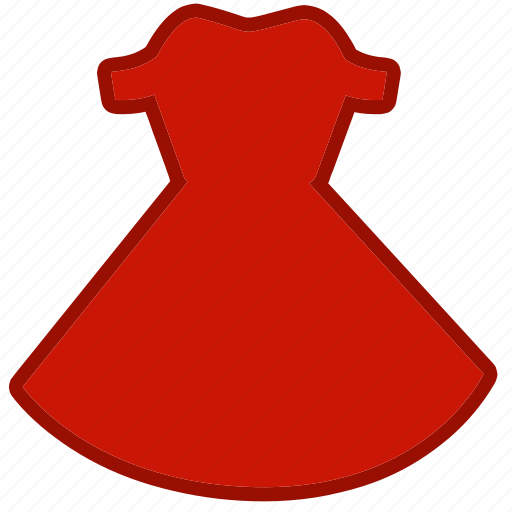 Clothes, clothing, dress, red dress, accessory, beauty, fashion icon - Download on Iconfinder