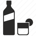 bottle, form, glass, label, liter, whiskey, whisky