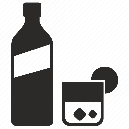 Bottle, drink, glass, label, liter, whiskey, whisky icon - Download on Iconfinder
