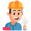 avatar, builder, job, man, profession, user, work 