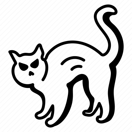 Feline, evil cat, kitten, animal, creature icon - Download on Iconfinder