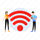wireless, signals, data, connection, network