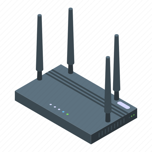 Wifi, router, isometric icon - Download on Iconfinder