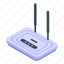 home, wifi, router, isometric