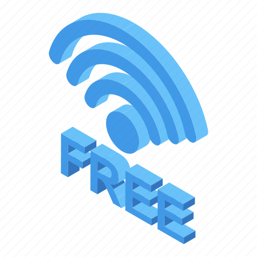 Free, wifi, zone, isometric icon - Download on Iconfinder