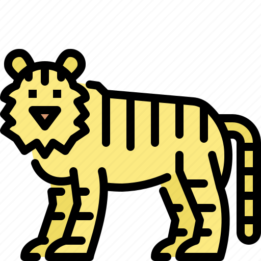 Animal, jungle, nature, tiger, wildlife, zoo icon - Download on Iconfinder