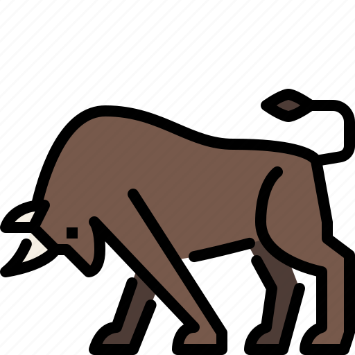 Animal, bull, jungle, nature, wildlife, zoo icon - Download on Iconfinder