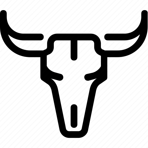 Bull, cattle, cow, desert, head, skull, wild west icon - Download on Iconfinder
