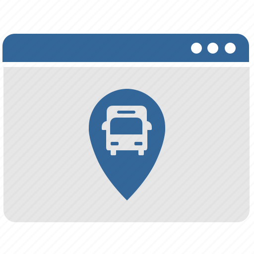 Bus, geo, location, tag, window icon - Download on Iconfinder