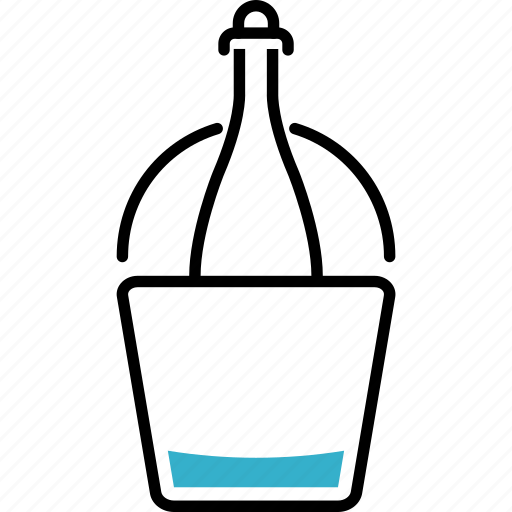 Wine, bottle, bucket, drink, ice icon - Download on Iconfinder