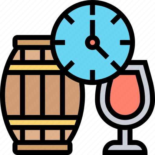 Time, wine, alcoholic, ferment, production icon - Download on Iconfinder