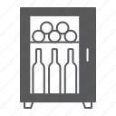 wine, fridge, drink, alcohol, refrigerator, bottle