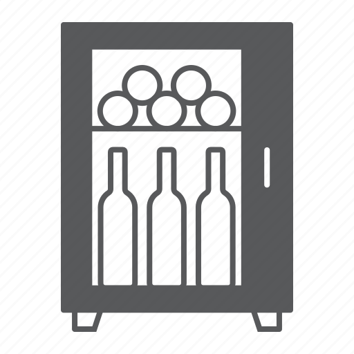 Wine, fridge, drink, alcohol, refrigerator, bottle icon - Download on Iconfinder