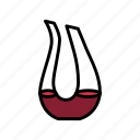 decanter, bar, wine, glass, red, drink