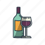 bottle, celebrating, cheers, drinking, glass, restaurant, wine 