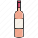 bottle, celebration, drink, france, pink, rose, wine