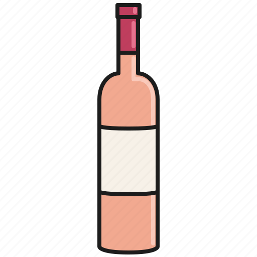 Bottle, celebration, drink, france, pink, rose, wine icon - Download on Iconfinder
