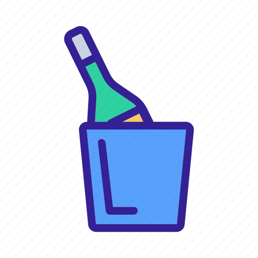 Alcohol, beverage, bottle, bucket, champagne, ice, wine icon - Download on Iconfinder