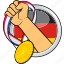 competition, flag, germany, hand, race, sport, sport event 