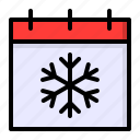 calendar, date, season, snow, snowflake, winter
