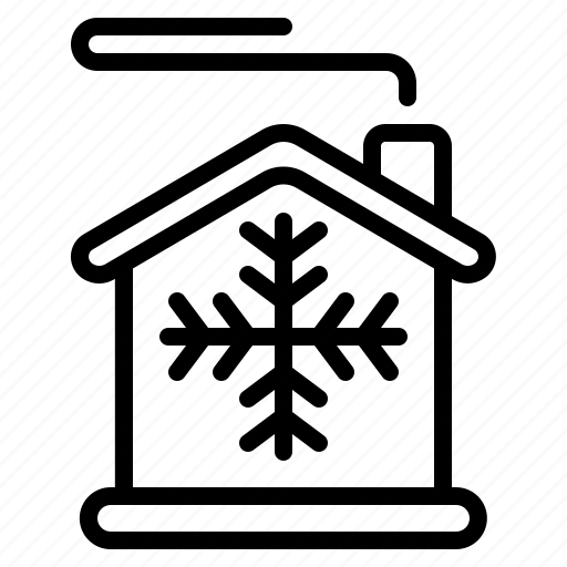 Cottage, house, home, snowing, winter icon - Download on Iconfinder
