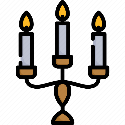 Candlestick, candle, candlelight, decoration, vintage, antique, decorative icon - Download on Iconfinder