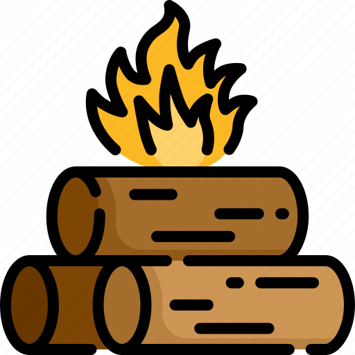 Campfire, fire, camp, outdoor, warm, bonfire, light icon - Download on Iconfinder