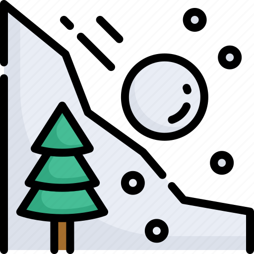 Snow, avalanche, mountain, winter, dangerous, slope, alpine icon - Download on Iconfinder